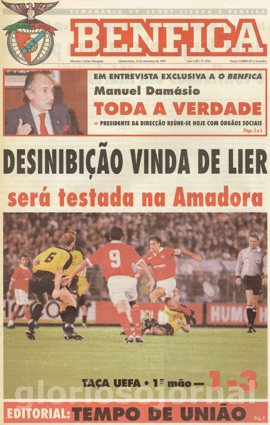 jornal o benfica 2761 1995-09-14